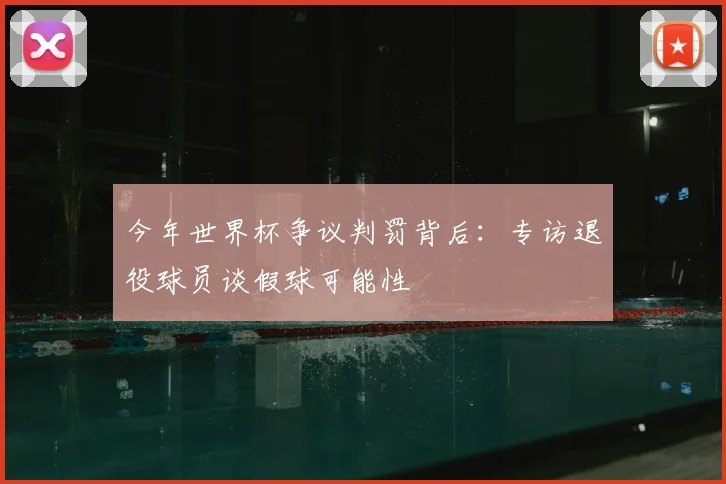 今年世界杯争议判罚背后：专访退役球员谈假球可能性